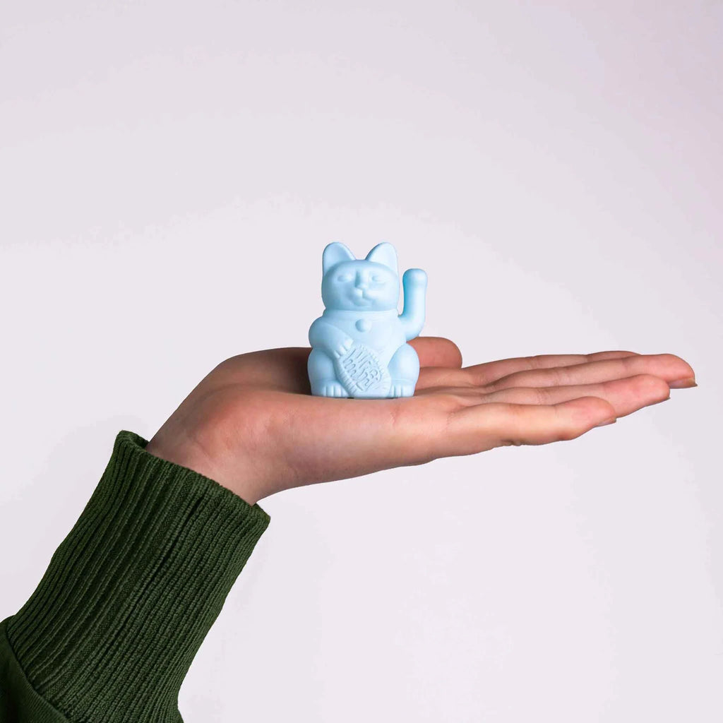 Solar Winkekatze Donkey HELLBLAU
