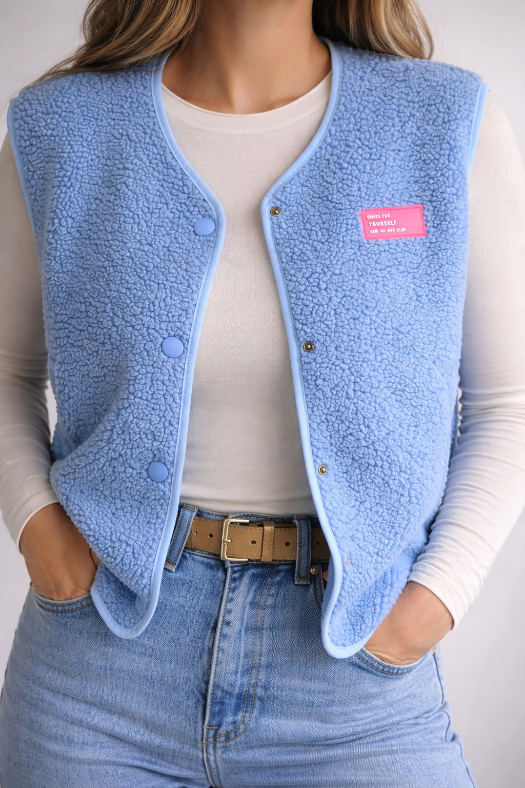 Teddy Weste DRESS FOR YOURSELF Babyblau