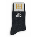 Glitzer Statement Socken DOG MUM