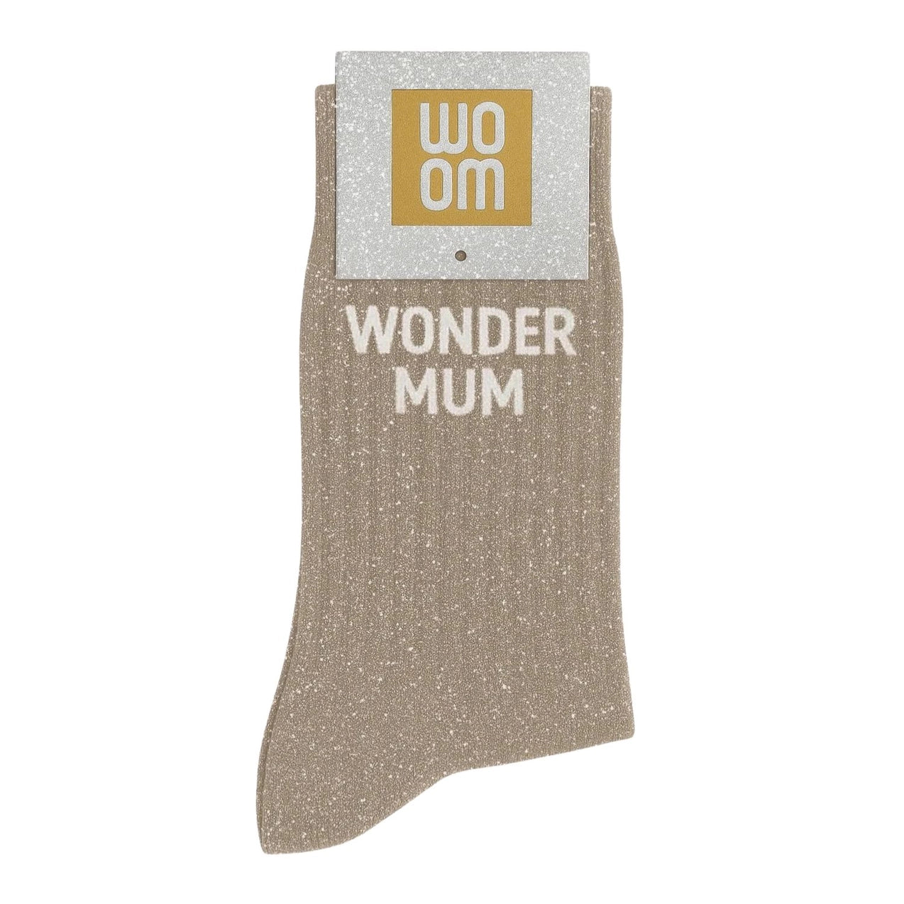 Glitzer Statement Socken WONDER MUM